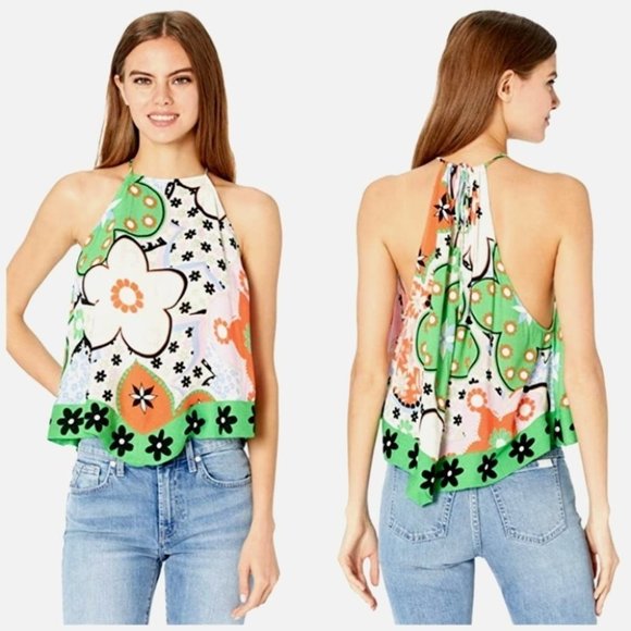 Free People Multicolor Floral Camisole. Worn Once. Good Condition. - Picture 1 of 16
